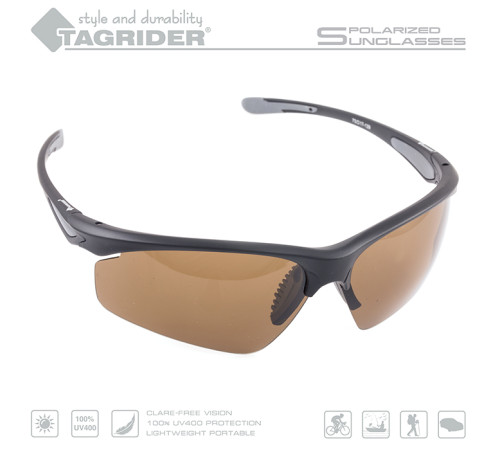 Очки поляризационные Tagrider N15-1 BROWN в чехле