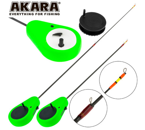 Зимняя удочка Akara Detent M 400 SK-2T-G, тест: 2-8 г, длина 40 см