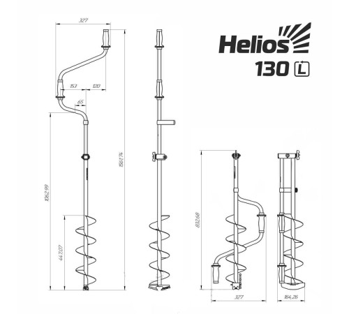 Ледобур Тонар Helios 130D мм