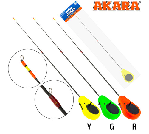 Зимняя удочка Akara Detent F 355 SK-1C-Y, тест: 1-8 г, длина 35 см