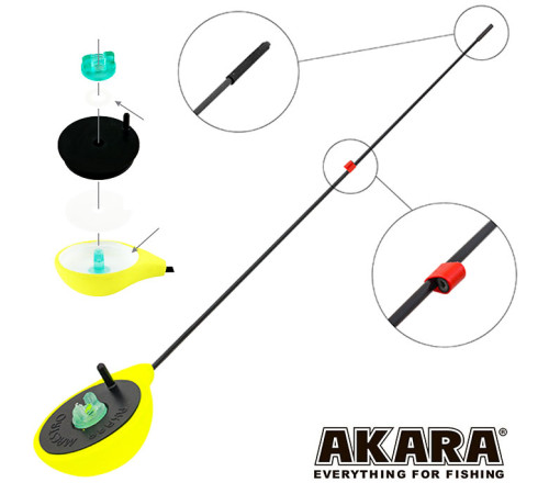 Зимняя удочка Akara RBUZ-Y, тест: 1-8, длина 26 см
