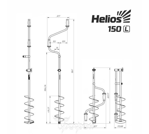 Ледобур Тонар Helios 150D мм