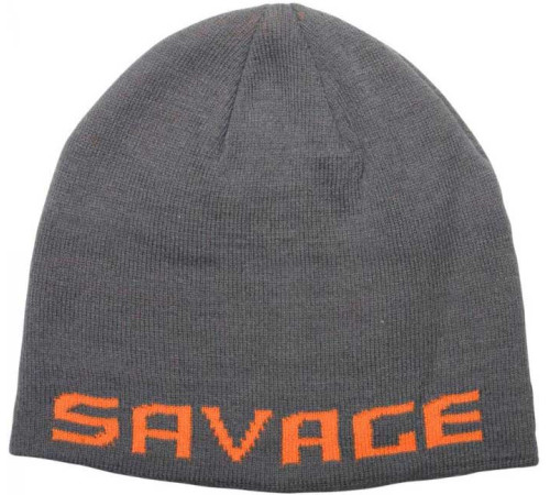 Шапка Savage Gear Logo Beanie Grey/Orange