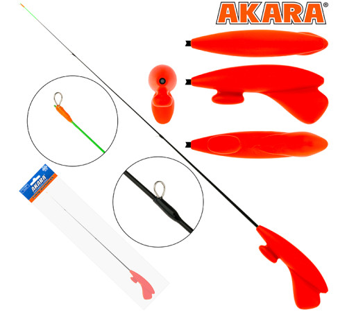 Зимняя удочка Akara RHS-G3R-R, тест: 1.5-5 г, длина 39 см