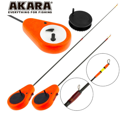 Зимняя удочка Akara Detent M 400 SK-2T-R, тест: 2-8 г, длина 40 см