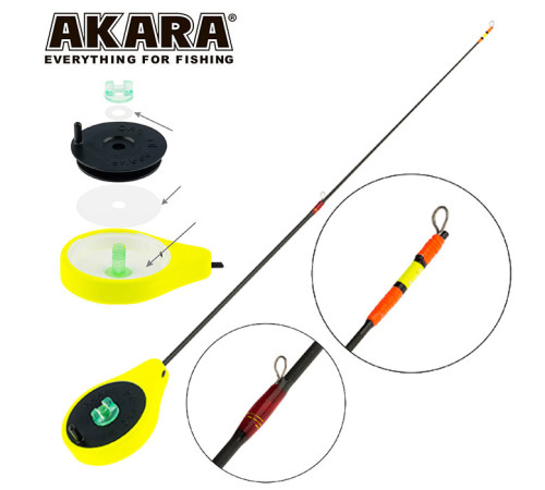 Зимняя удочка Akara Ice Pro SP-1C-Y, тест: 1-8 г, длина 35 см