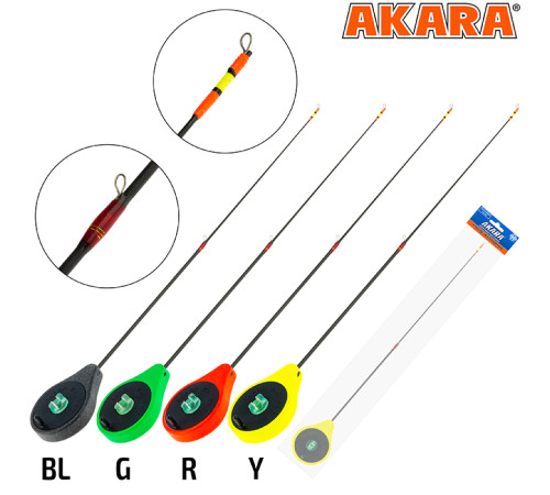 Зимняя удочка Akara Ice Pro SP-1C-Y, тест: 1-8 г, длина 35 см