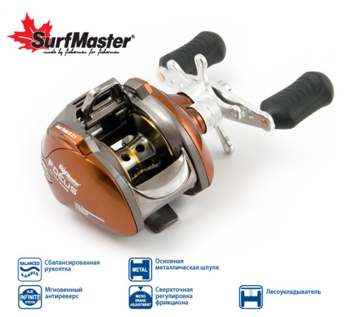 Мультипликаторная катушка Surf Master Focus FC10A R