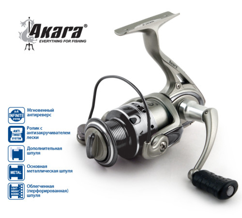 Катушка безынерционная Akara Demetra FD 3000. 3 ш.п. + 1 р.п.
