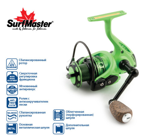 Безынерционая катушка Surf Master Tirata FT 1500A