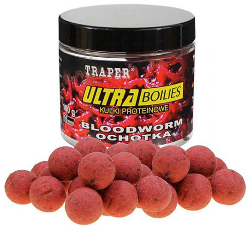Бойлы Traper Ultra Boilies Ochotka 12mm (мотыль, 100г)