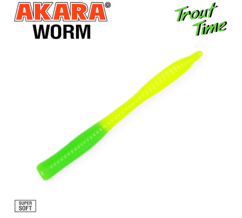 Силиконовые приманки Akara Trout Time WORM 3 Shrimp, форелевая, 76,2 мм, цвет #W3, 10 шт.