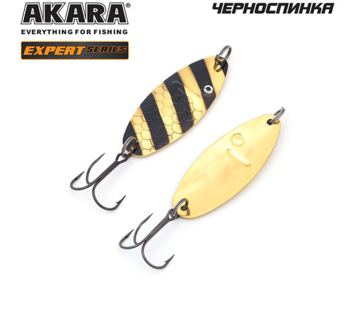 Блесна колеблющаяся Akara Expert Черноспинка 65 (15 гр) цвет 14/GO