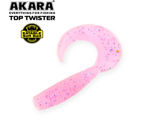 Силиконовые приманки Akara Eatable Top Twister 20 мм, цвет #L7, 10 шт.
