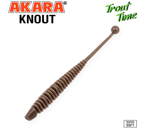 Силиконовые приманки Akara Trout Time KNOUT 2.5 Shrimp, форелевая, 63,5 мм, цвет #458, 10 шт.