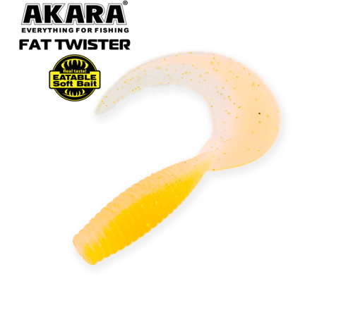Силиконовые приманки Akara Eatable Fat Twister 60 мм, цвет #L2, 6 шт.
