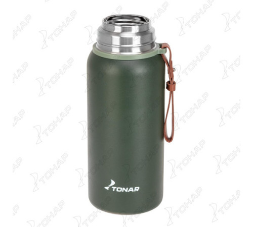 Термос (T-KD-7030-0.7) 700ML хаки (пробка-ситечко, крышка-кружка, ремешок) TONAR