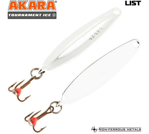 Блесна зимняя Akara Tournament Ice List, 2,5 гр цвет Sil