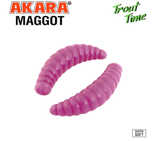 Силиконовые приманки Akara Trout Time MAGGOT 1.6 Cheese, форелевая, 40,6 мм, цвет #459, 10 шт.