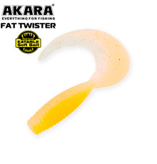 Силиконовые приманки Akara Eatable Fat Twister 45 мм, цвет #L2, 8 шт.