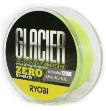 Плетёный шнур Ryobi PE Glacier X4 Жёлтый (120м), 0,286мм