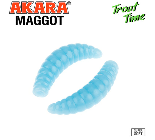 Силиконовые приманки Akara Trout Time MAGGOT 1.6 Cheese, форелевая, 40,6 мм, цвет #463, 10 шт.