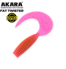 Силиконовые приманки Akara Eatable Fat Twister 70 мм, цвет #413, 5 шт.