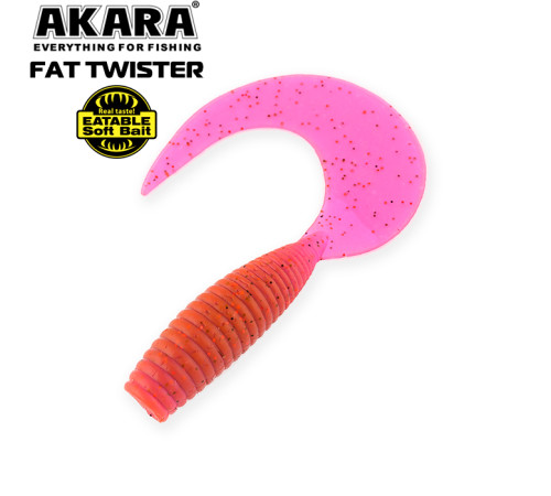Силиконовые приманки Akara Eatable Fat Twister 70 мм, цвет #413, 5 шт.
