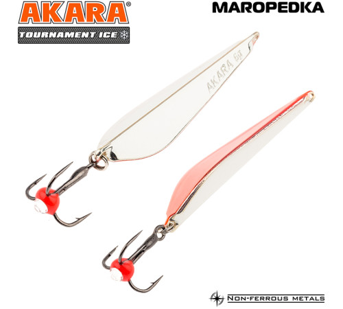 Блесна зимняя Akara Tournament Ice Maropedka, 6 гр цвет Sil/Cu