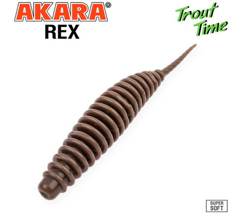 Силиконовые приманки Akara Trout Time REX 2.5 Shrimp, форелевая, 63,5 мм, цвет #458, 10 шт.
