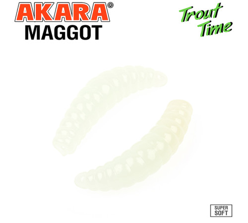 Силиконовые приманки Akara Trout Time MAGGOT 1.6 Shrimp, форелевая, 40,6 мм, цвет #12, 10 шт.