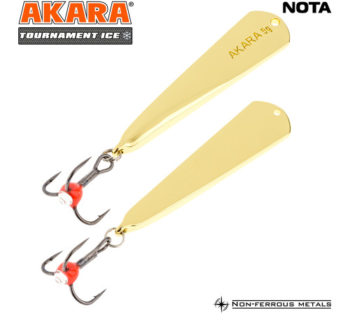 Блесна зимняя Akara Tournament Ice Nota, 5 гр цвет Go