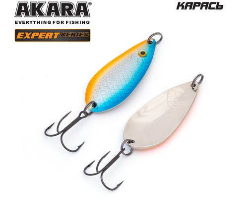 Блесна колеблющаяся Akara Expert Карась 65 (18 гр) цвет 1/Sil