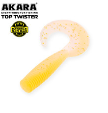 Силиконовые приманки Akara Eatable Top Twister 50 мм, цвет #L2, 8 шт.