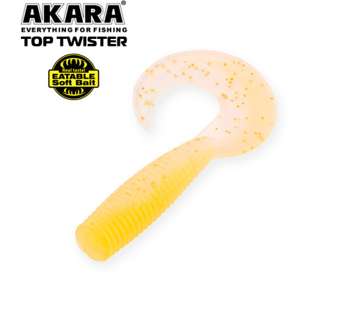 Силиконовые приманки Akara Eatable Top Twister 50 мм, цвет #L2, 8 шт.