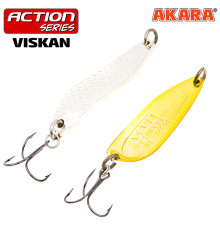 Блесна колеблющаяся Akara Action Series Viskan 65 (18 гр) цвет Sil/Go