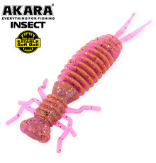Силиконовые приманки Akara Eatable Insect 50 мм, цвет #413, 5 шт.