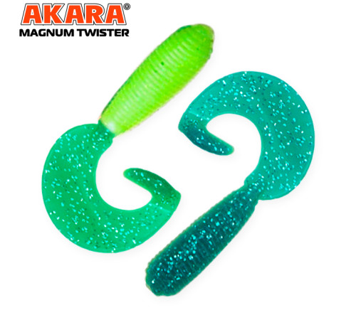 Силиконовые приманки Akara Magnum Twister 20 мм, цвет #88T, 8 шт.