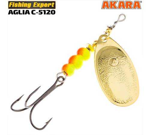 Блесна вертушка Akara Aglia C-5120 (10 гр) цвет Go/Yl-Or
