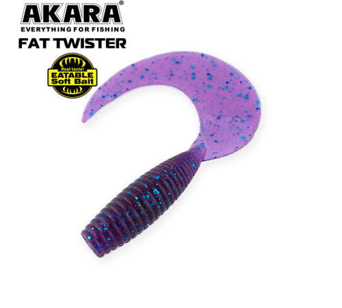 Силиконовые приманки Akara Eatable Fat Twister 70 мм, цвет #X040, 5 шт.