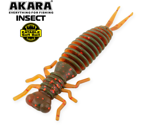 Силиконовые приманки Akara Eatable Insect 35 мм, цвет #11, 8 шт.