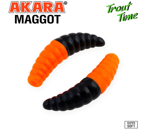 Силиконовые приманки Akara Trout Time MAGGOT 1.6 Shrimp, форелевая, 40,6 мм, цвет #99T, 10 шт.