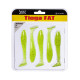 Силиконовые приманки Lucky John Pro Series TIOGA FAT 3.9in 071, 5шт, виброхвост