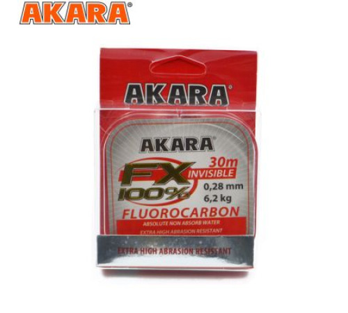 Флюорокарбон Akara FX 100% (30м), 0,28мм