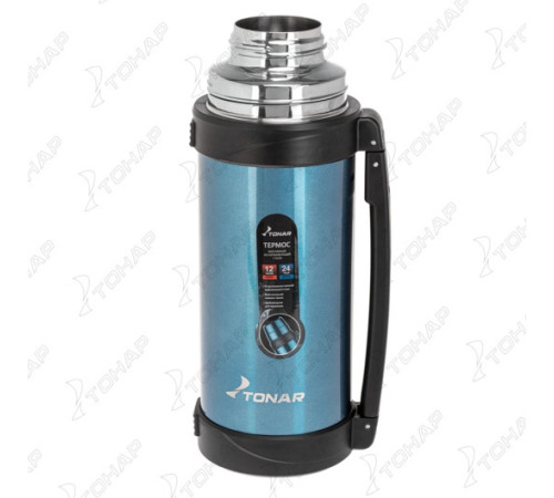Термос (T-KD-9017-1.2) 1200ML синий (ручка) TONAR