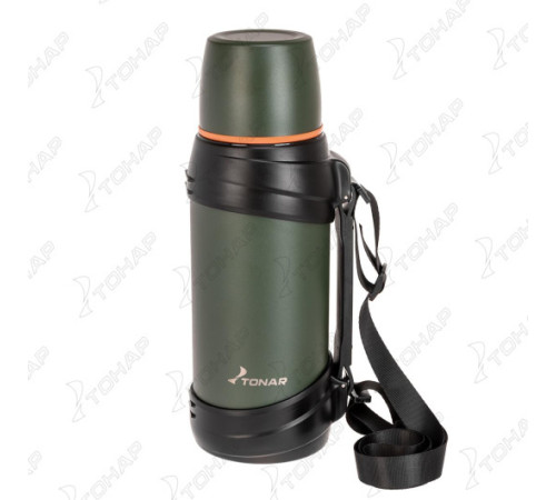 Термос (T-KD-938-2) 2000ML хаки (дополн.пласт.чашка, ручка) TONAR