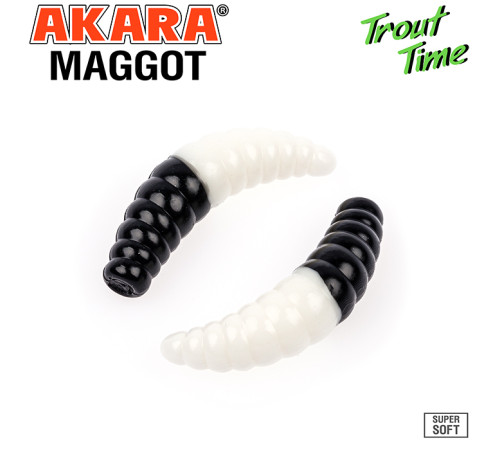 Силиконовые приманки Akara Trout Time MAGGOT 1.6 Cheese, форелевая, 40,6 мм, цвет #456, 10 шт.