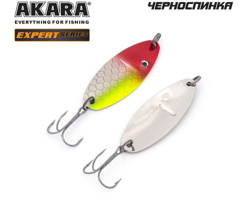 Блесна колеблющаяся Akara Expert Черноспинка 65 (15 гр) цвет 12/SIL
