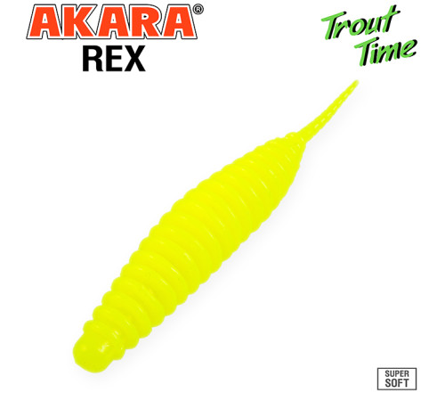 Силиконовые приманки Akara Trout Time REX 2.5 Cheese, форелевая, 63,5 мм, цвет #04Y, 10 шт.