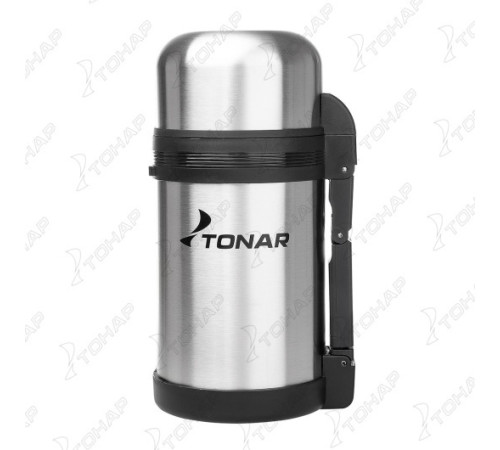 Термос TONAR 1000ML HS.TM-010  (дополн.пласт.чашка, скл.ручка, ремень)